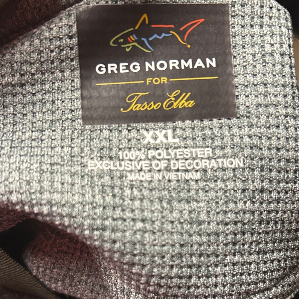 New Greg Norman for Tasso Elba‎ Gray/green Long Sleeve Shirt with Green Accents. - Picture 6 of 11